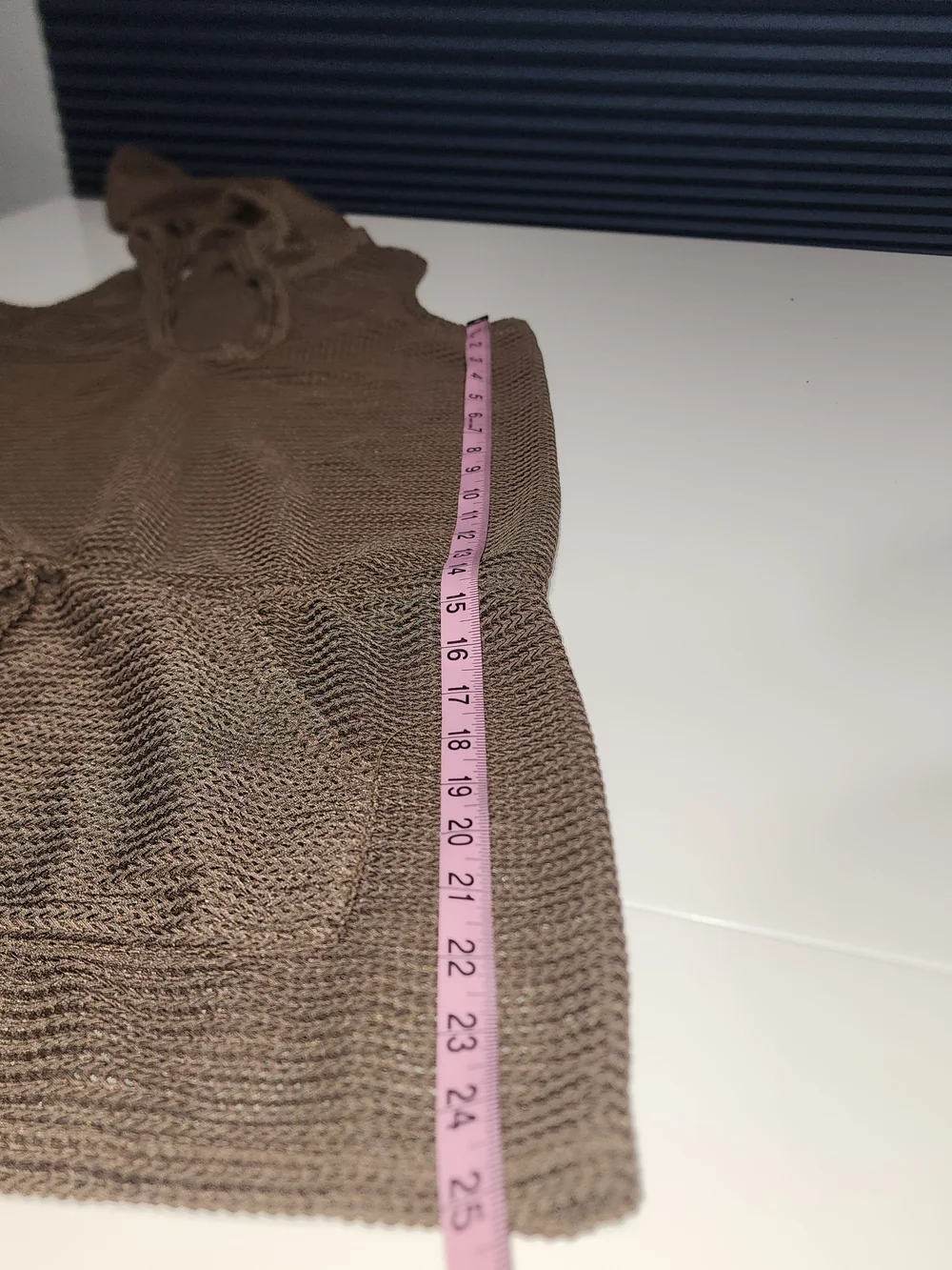 Sleeveless Mesh Brown Knit Hooded Swimwear Cover-up